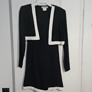 Vintage Navy and White Dress